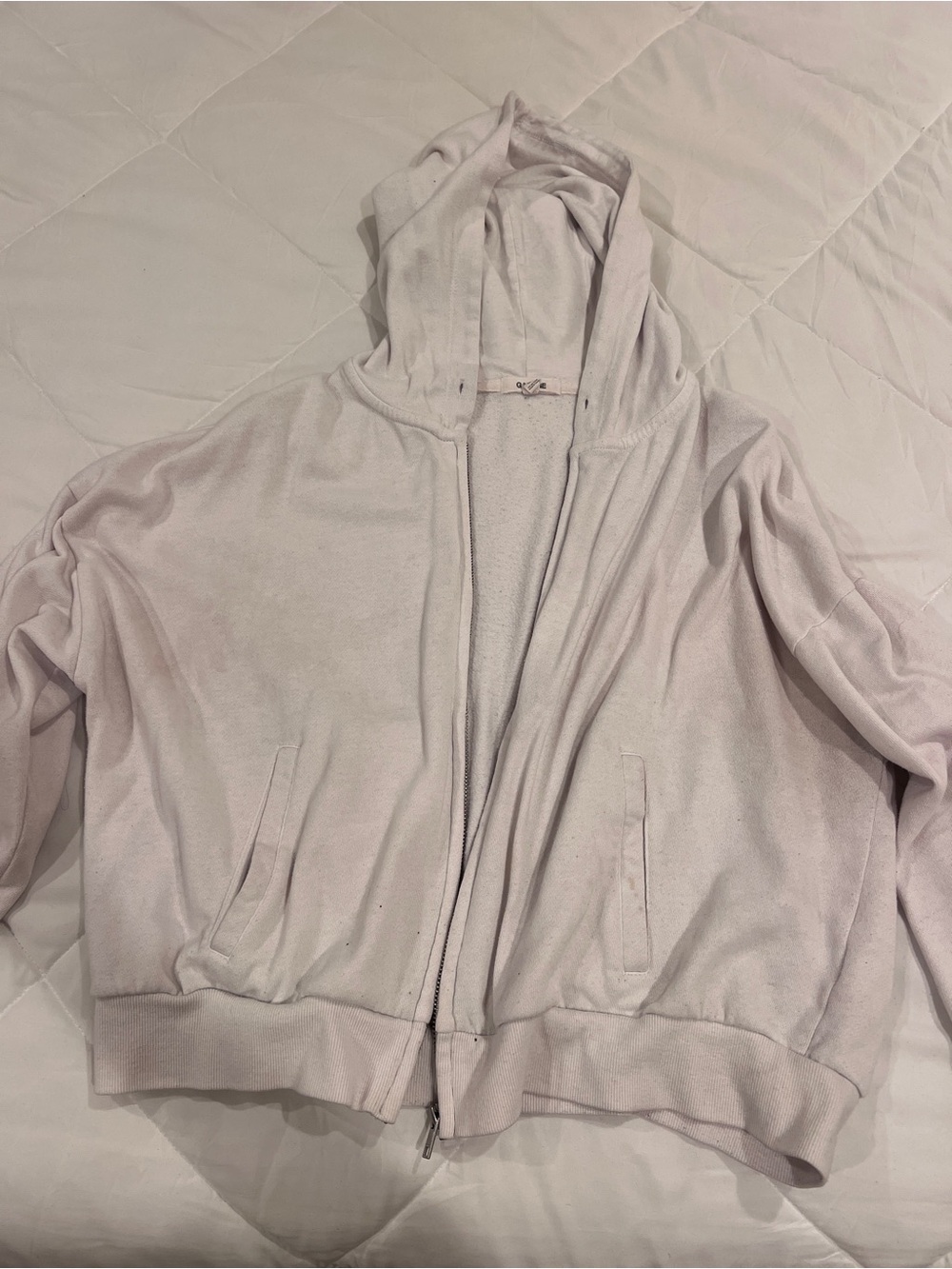 Garage Light Pink Hooded Bomber Jacket